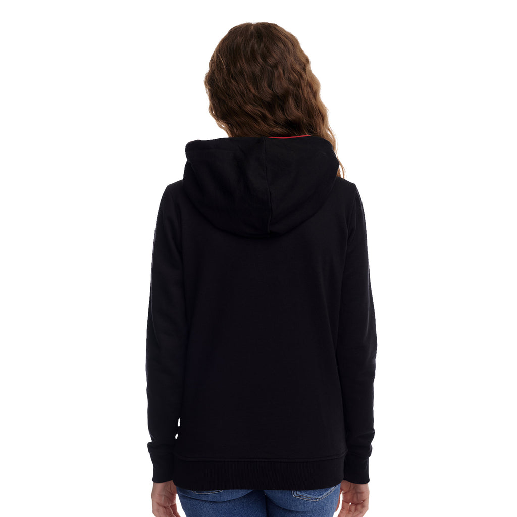 Immagine del prodotto Felpa con cappuccio Hogwarts con collo sciallato nero - Harry Potter