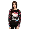Immagine del prodotto Alice nel Paese delle Meraviglie - Maglia a manica lunga 'Time for Tea' nera da donna