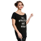 Immagine del prodotto American Horror Story - Tutti i mostri sono umani T-shirt donna loose fit nera