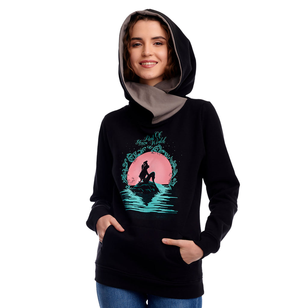 Immagine del prodotto Arielle - Part of Your World Felpa con cappuccio da donna nera