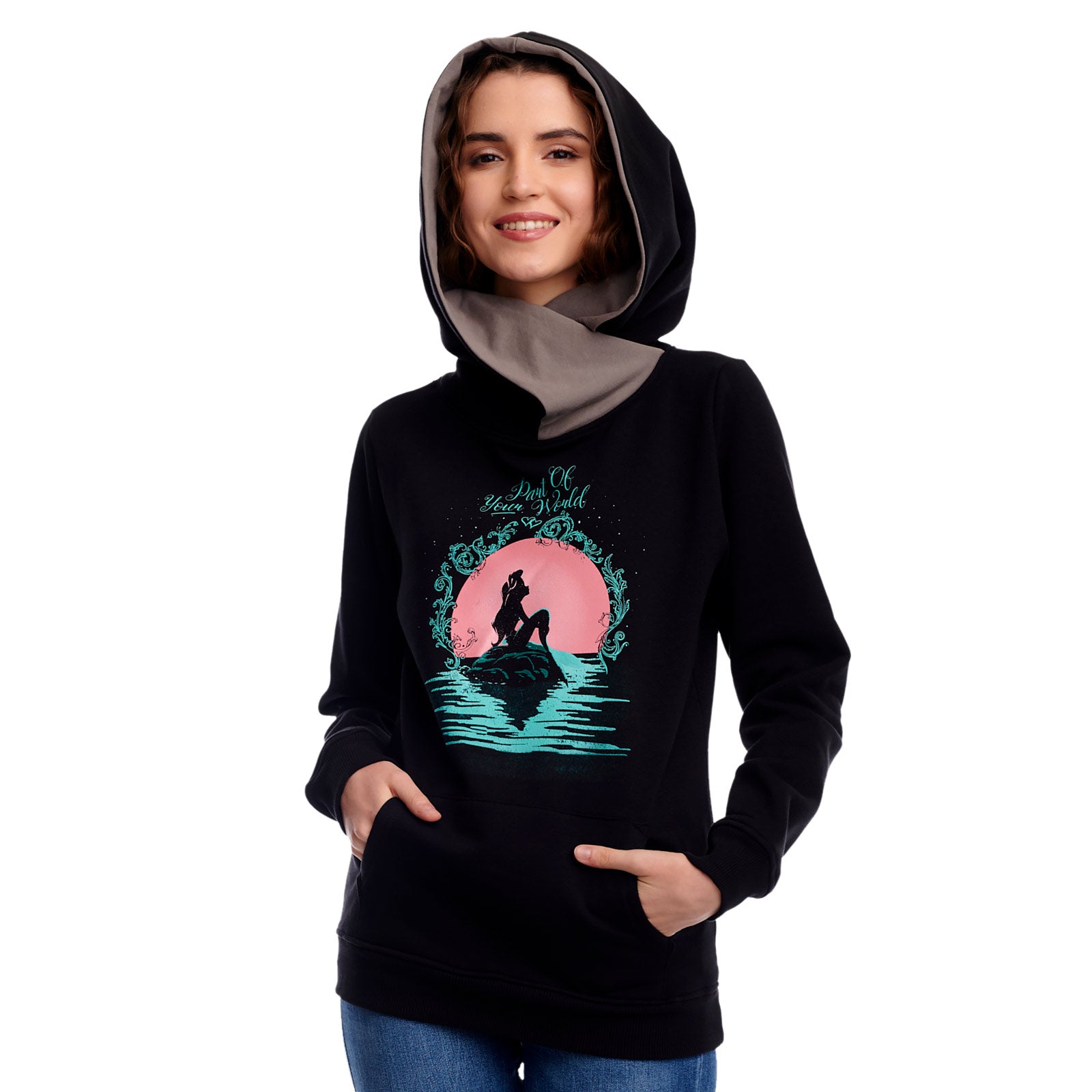 Immagine del prodotto Arielle - Part of Your World Felpa con cappuccio da donna nera