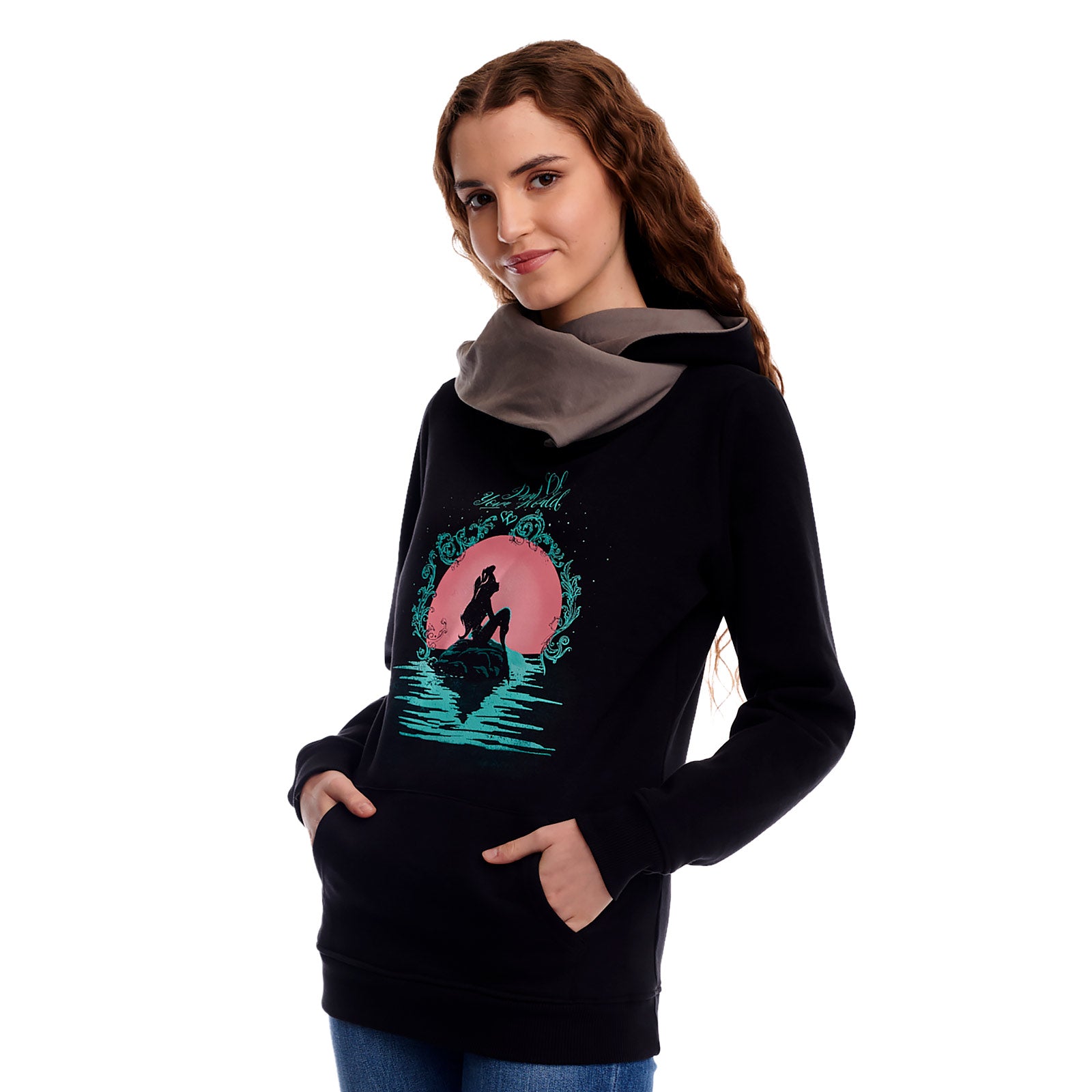 Immagine del prodotto Arielle - Part of Your World Felpa con cappuccio da donna nera