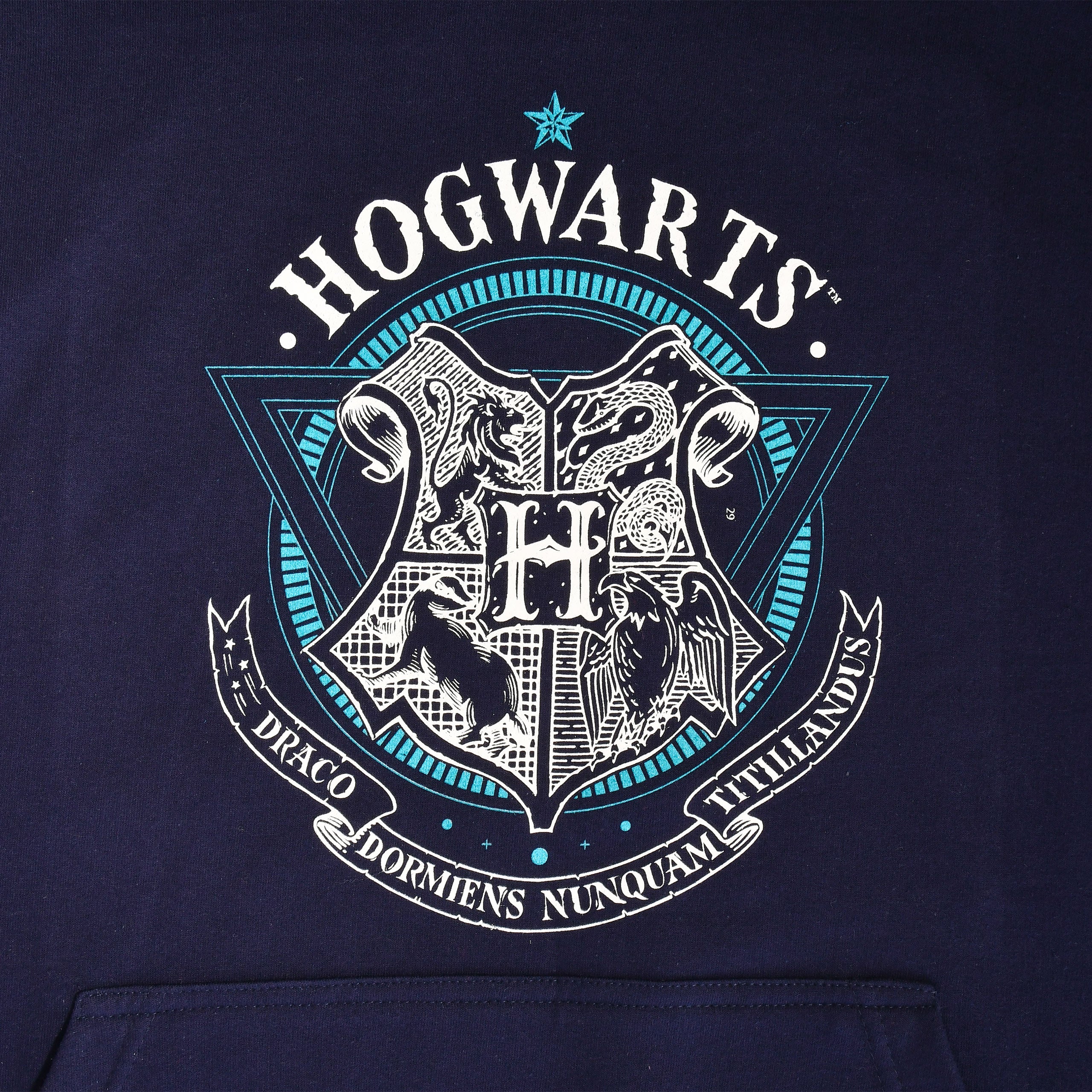 Immagine del prodotto Harry Potter - Felpa con cappuccio Hogwarts School of Witchcraft blu