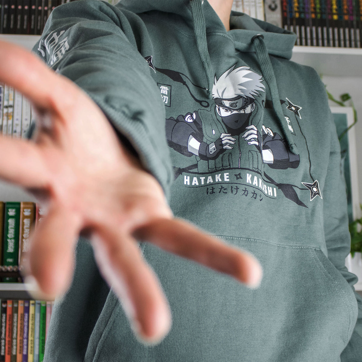 Immagine del prodotto Naruto Shippuden - Felpa con cappuccio Hatake Kakashi verde