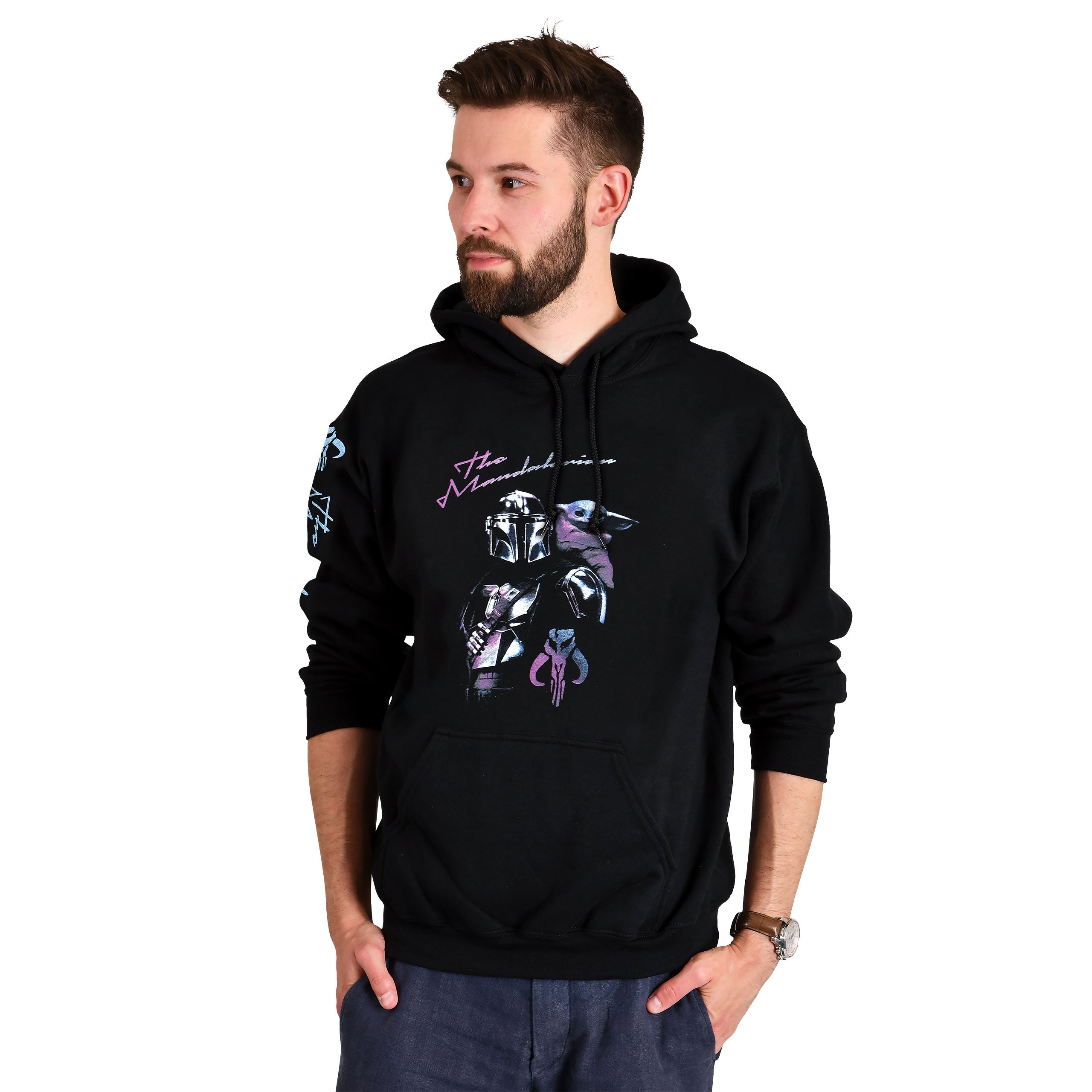 Immagine del prodotto Mando e Grogu Hoodie nero - Star Wars The Mandalorian