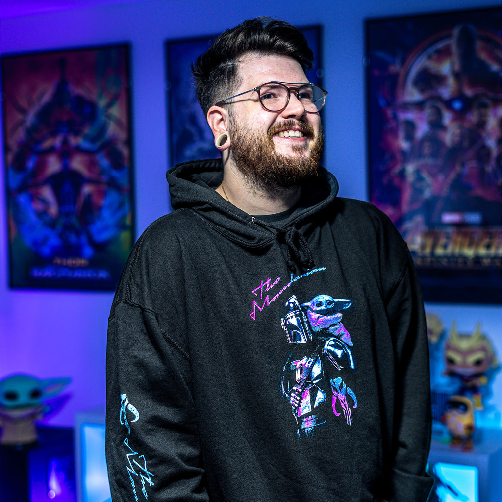 Product image Mando and Grogu Hoodie Black - Star Wars The Mandalorian