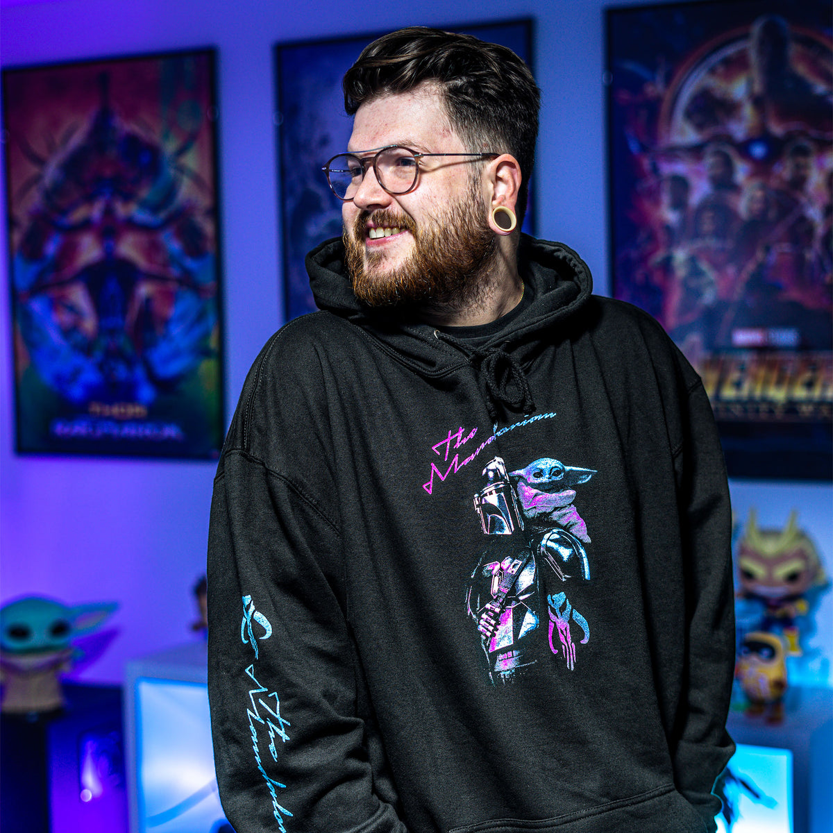 Immagine del prodotto Mando e Grogu Hoodie nero - Star Wars The Mandalorian