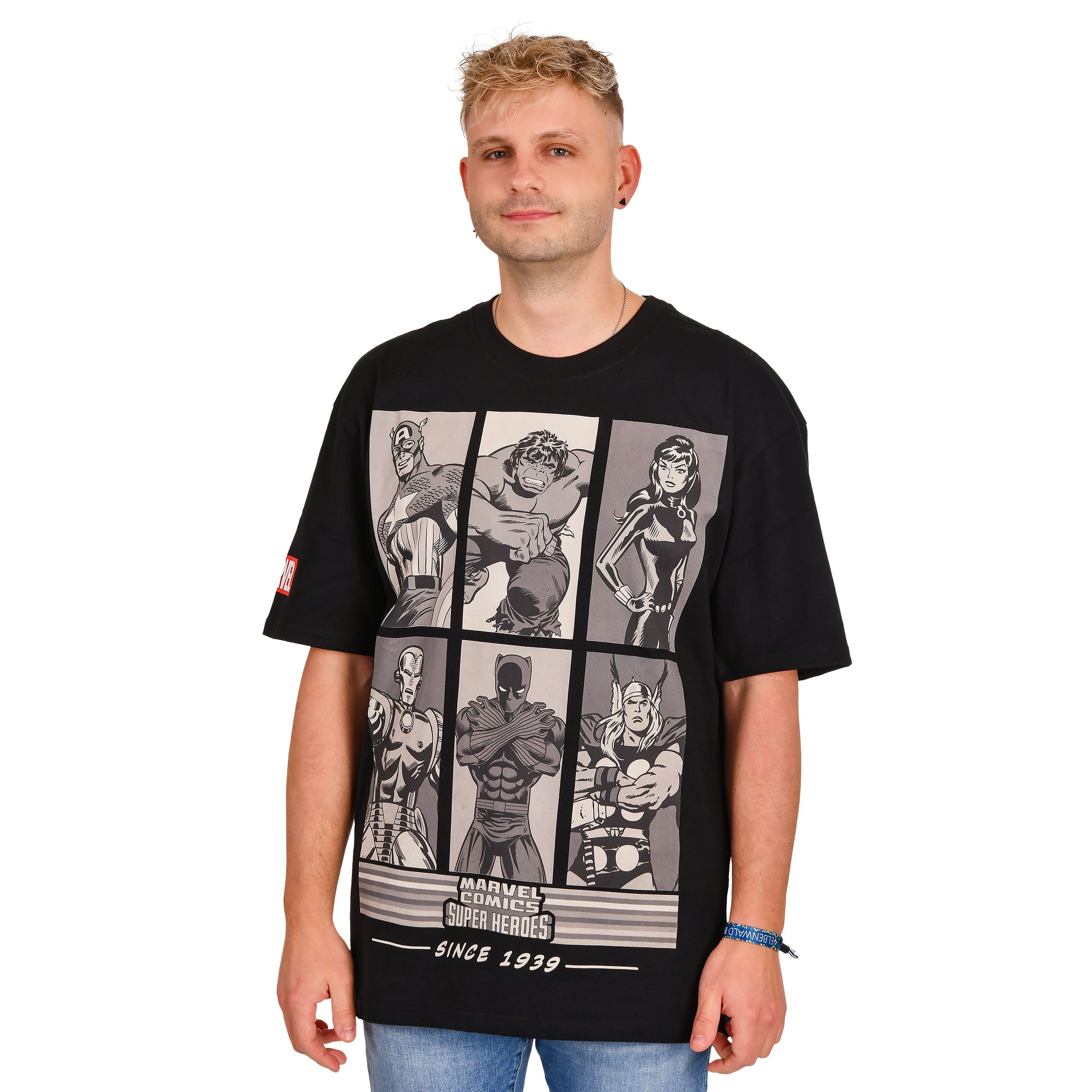 Immagine del prodotto Marvel Comics - Super Heroes Since 1939 T-Shirt Oversize Nera