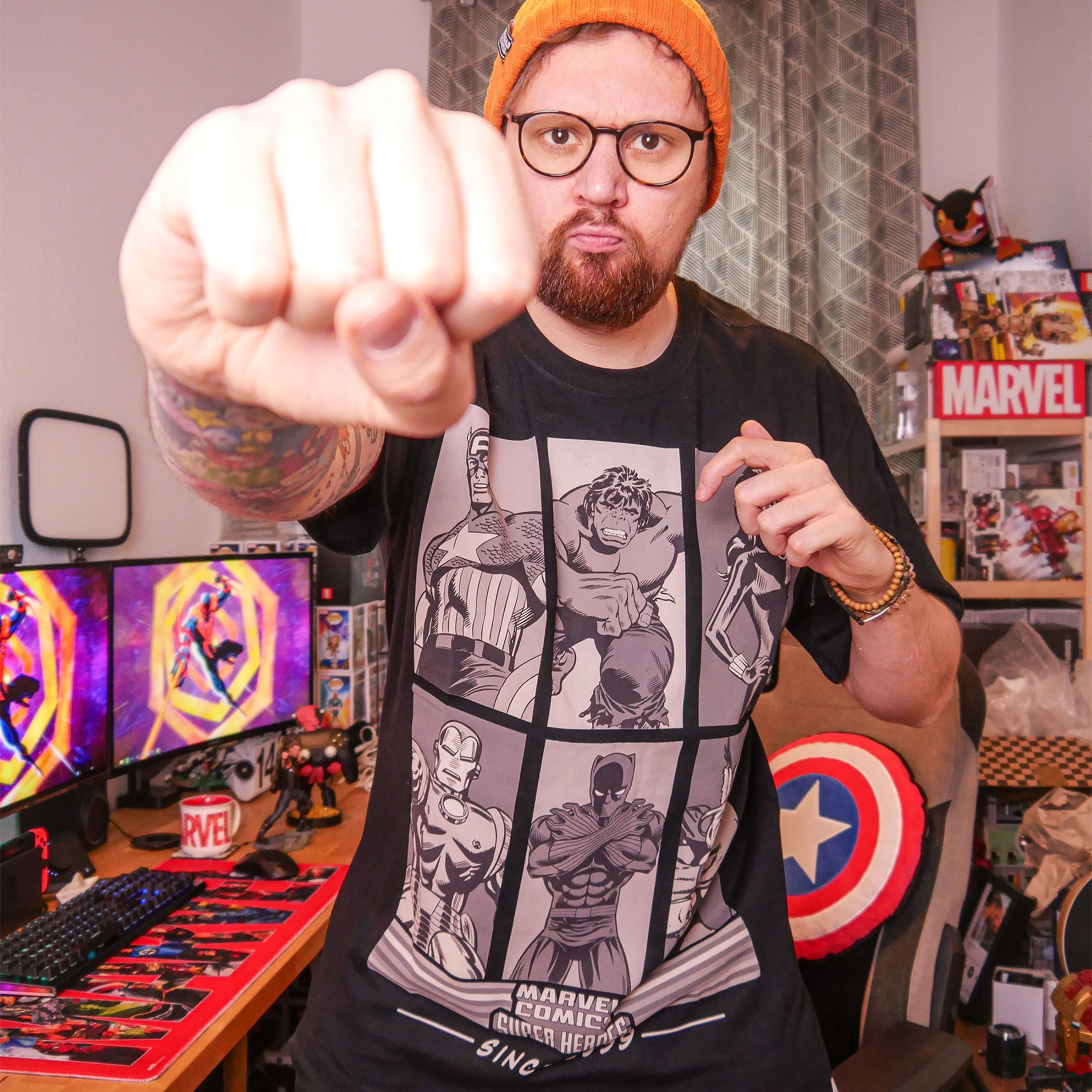 Immagine del prodotto Marvel Comics - Super Heroes Since 1939 T-Shirt Oversize Nera
