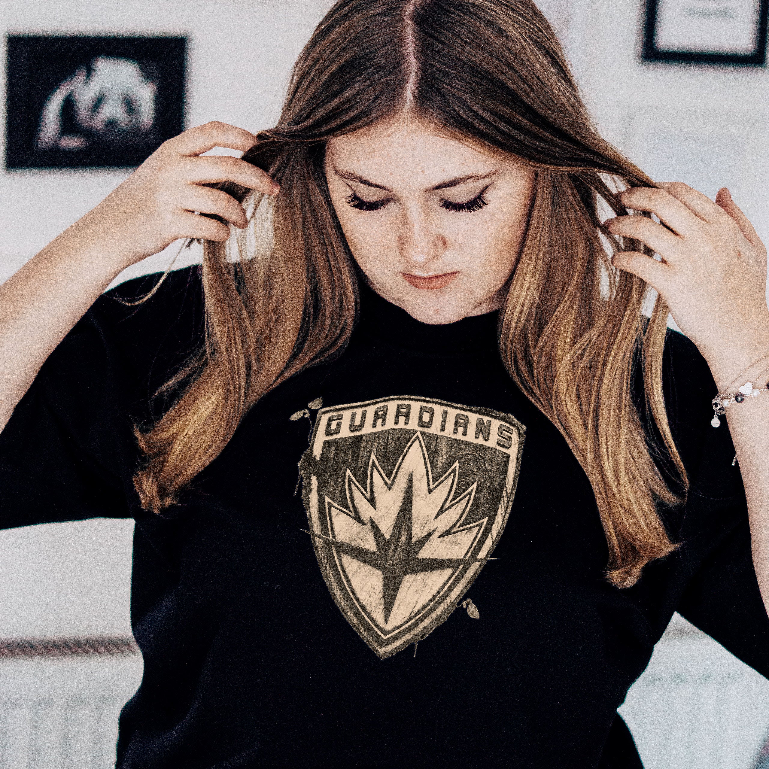 Immagine del prodotto Guardiani della Galassia - T-shirt oversize di Groot nera