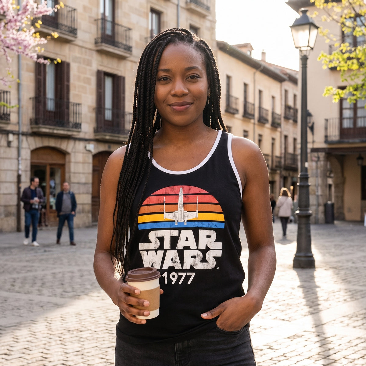 Immagine del prodotto Tanktop nero Star Wars del 1977 Distressed