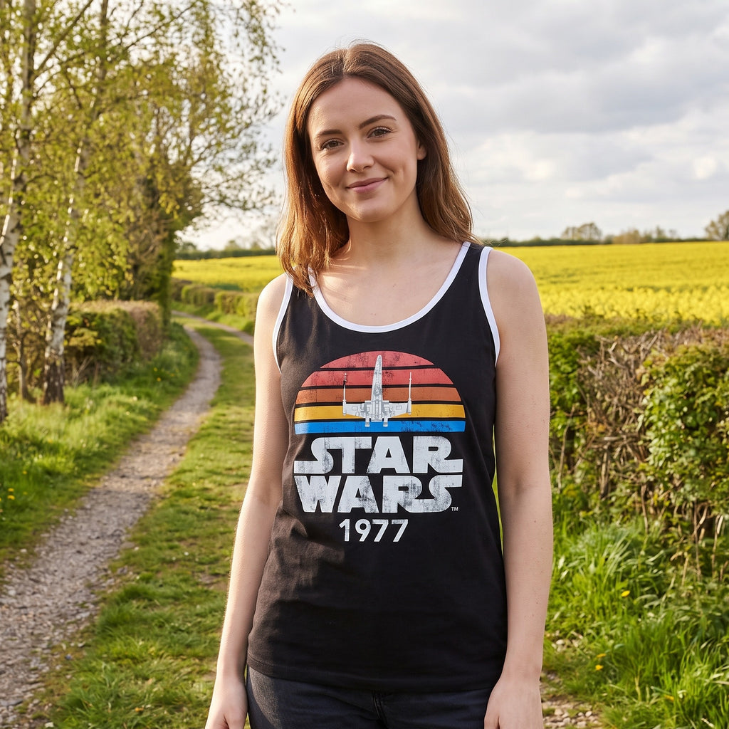 Immagine del prodotto Tanktop nero Star Wars del 1977 Distressed