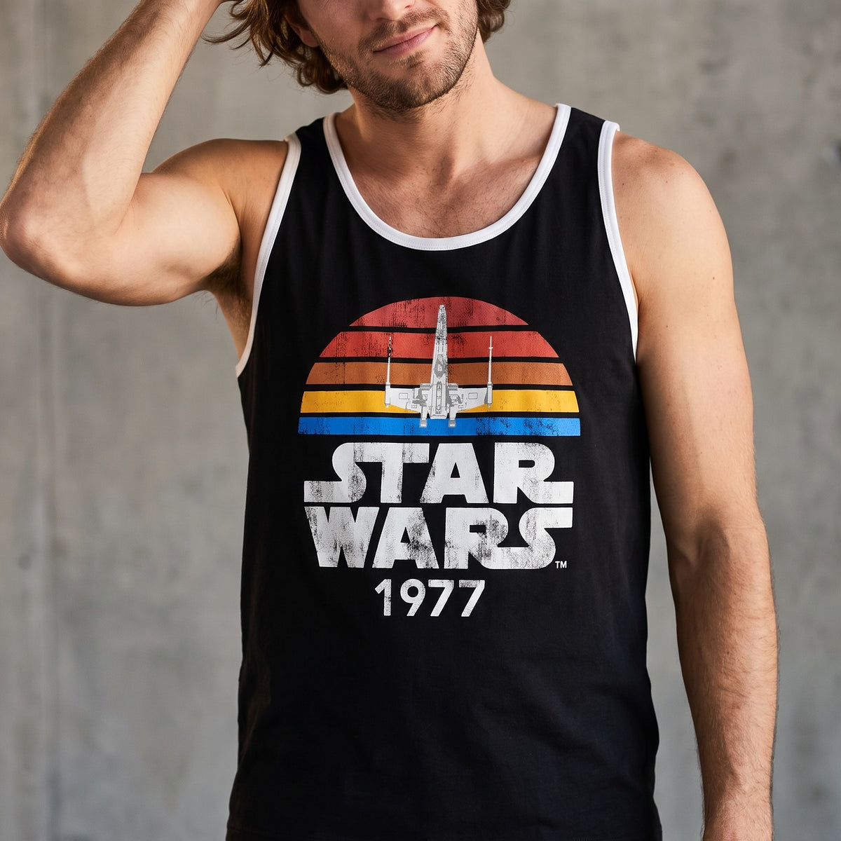 Immagine del prodotto Tanktop nero Star Wars del 1977 Distressed