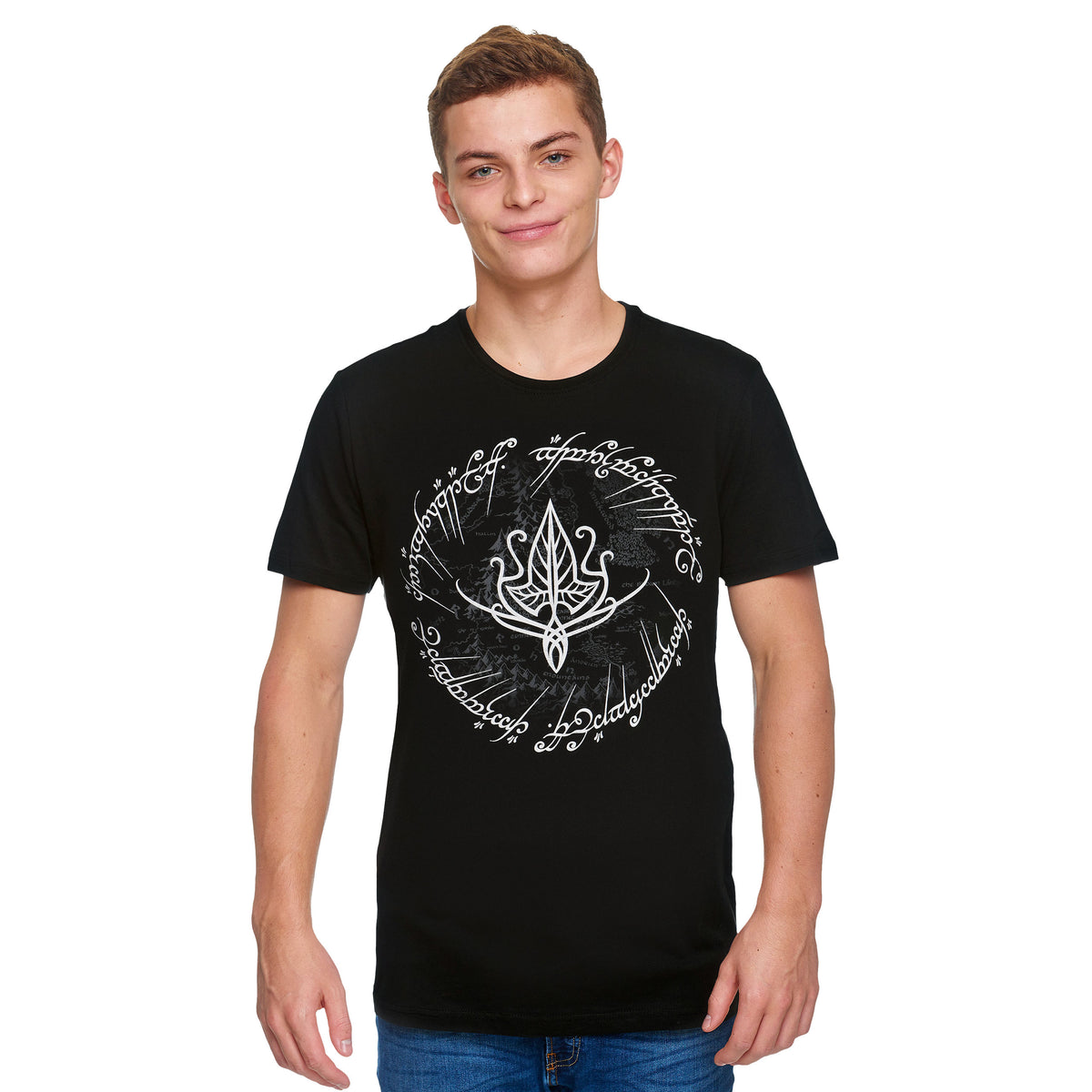 Immagine del prodotto Il Signore degli Anelli - T-shirt nera con foglia elfica