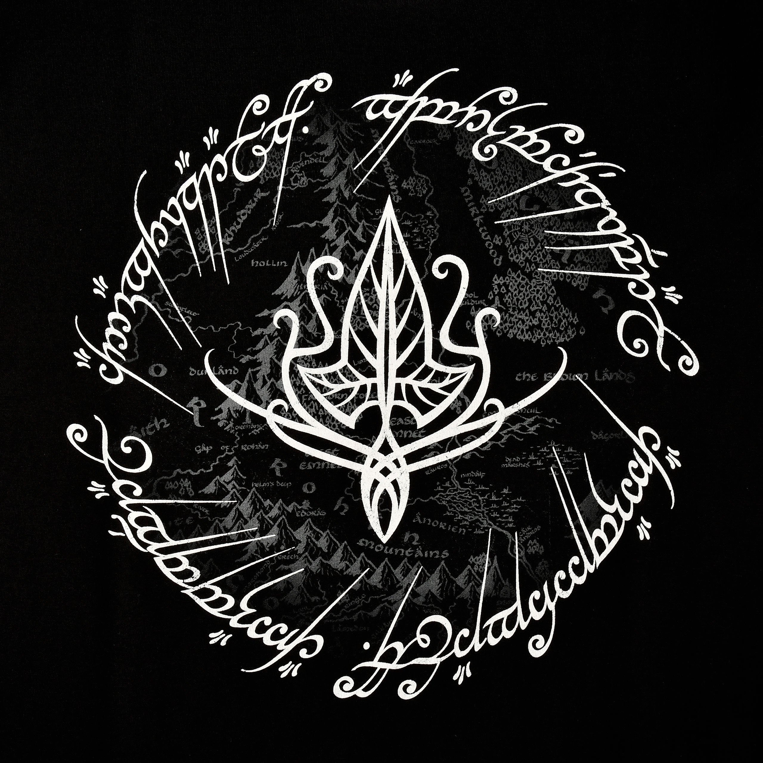 Immagine del prodotto Il Signore degli Anelli - T-shirt nera con foglia elfica