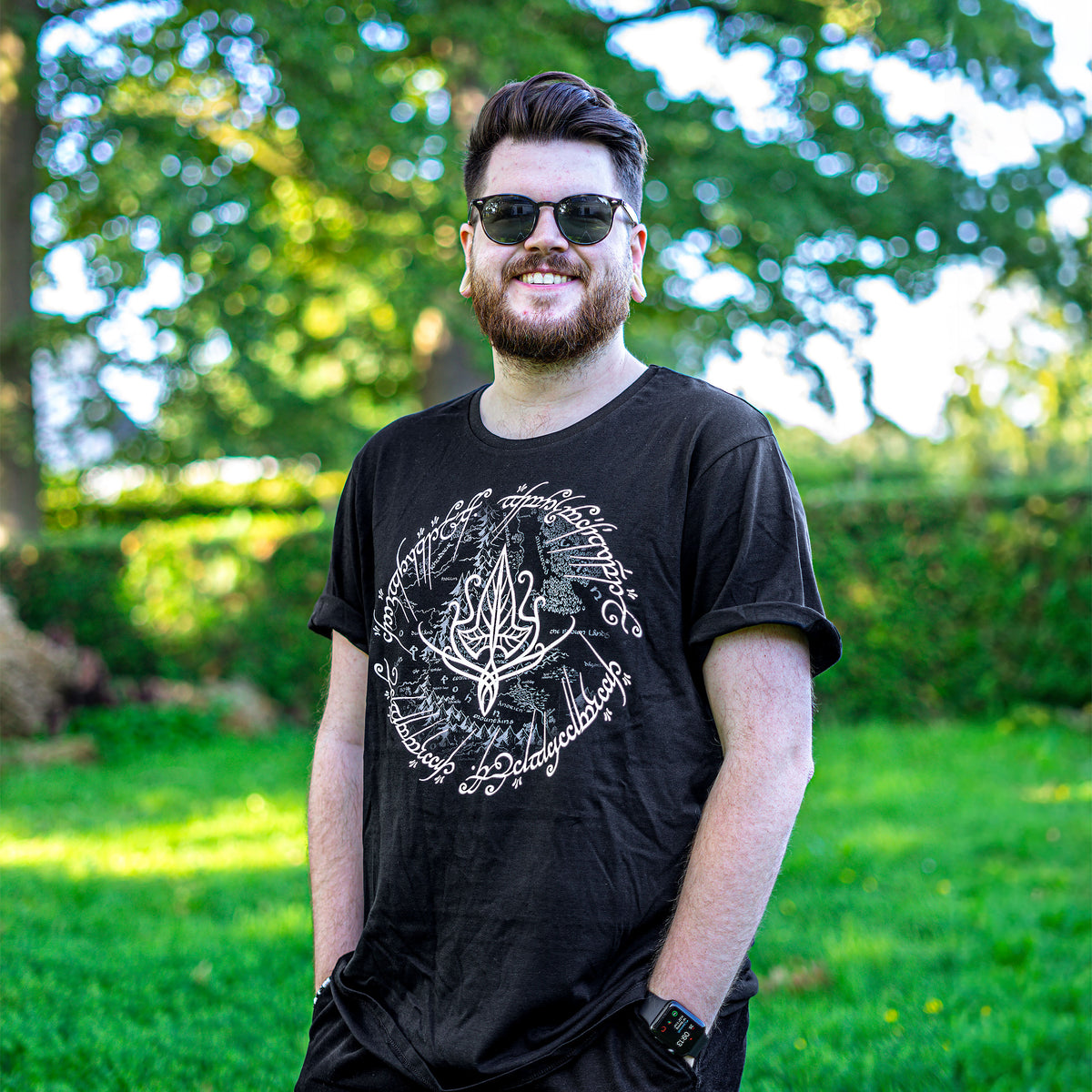 Immagine del prodotto Il Signore degli Anelli - T-shirt nera con foglia elfica