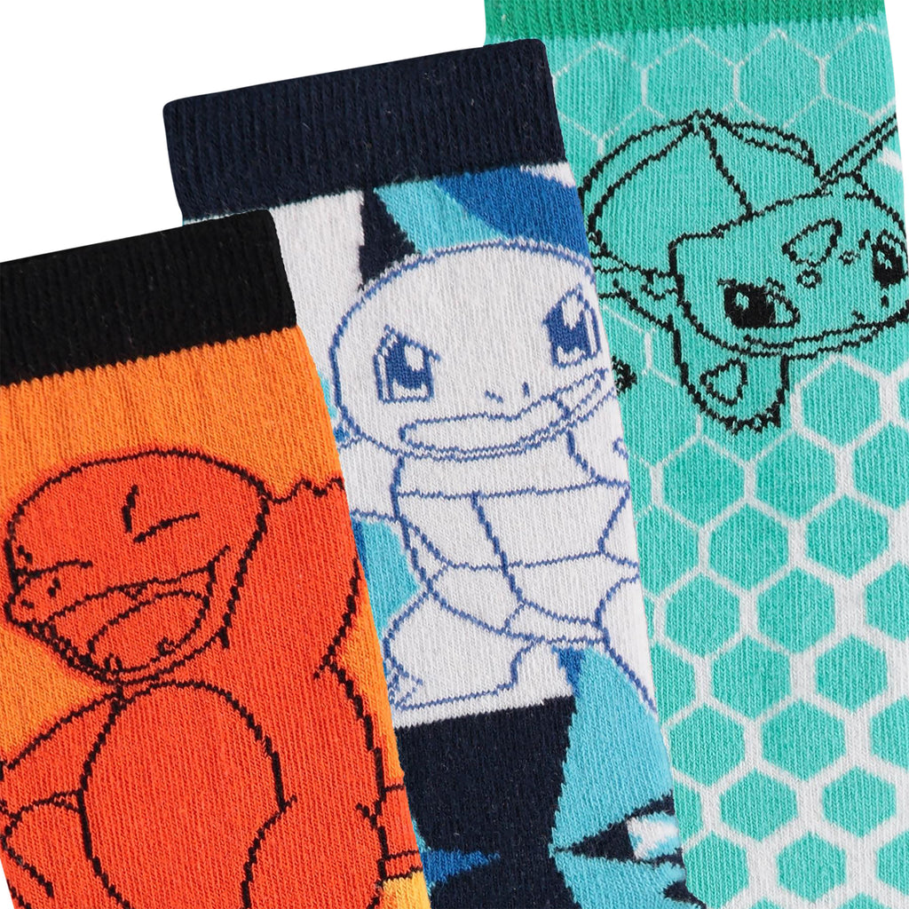 Immagine del prodotto Pokemon - Set di 3 calzini Charmander, Squirtle, Bulbasaur