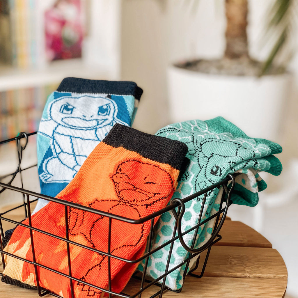 Immagine del prodotto Pokemon - Set di 3 calzini Charmander, Squirtle, Bulbasaur