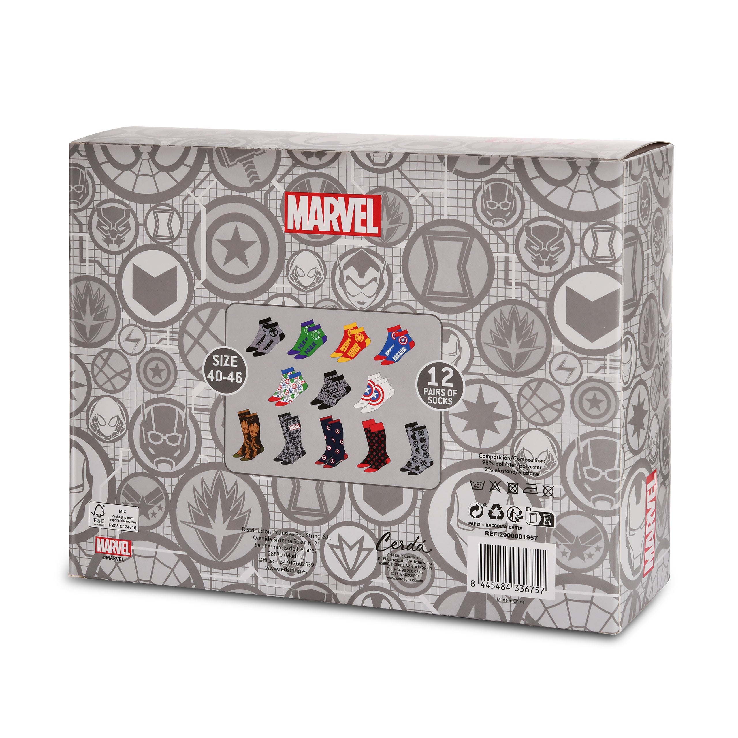 Immagine del prodotto Marvel - Calendario dell'Avvento con calzini degli eroi