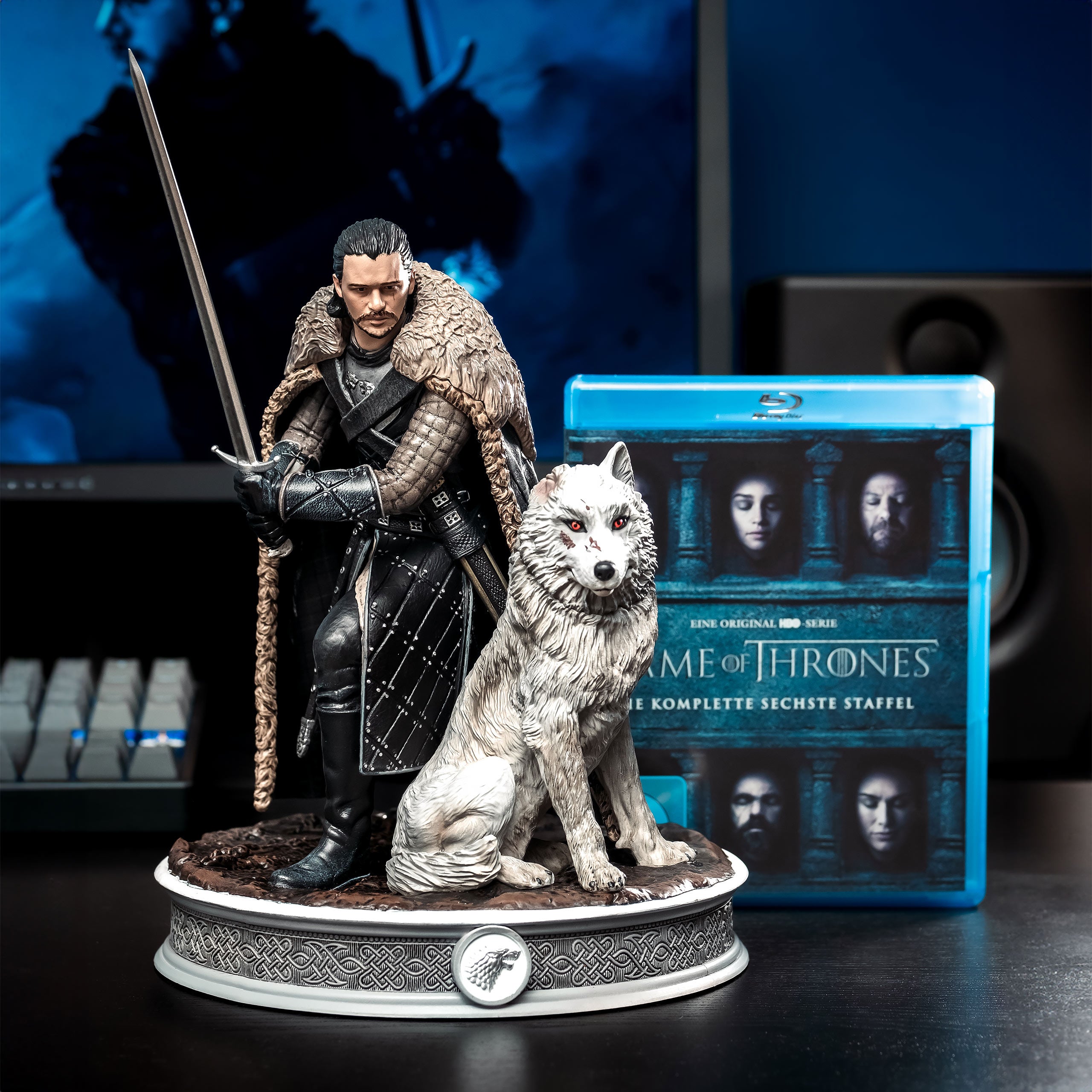 Immagine del prodotto Il Trono di Spade - Diorama di Jon Snow con lupo ombra