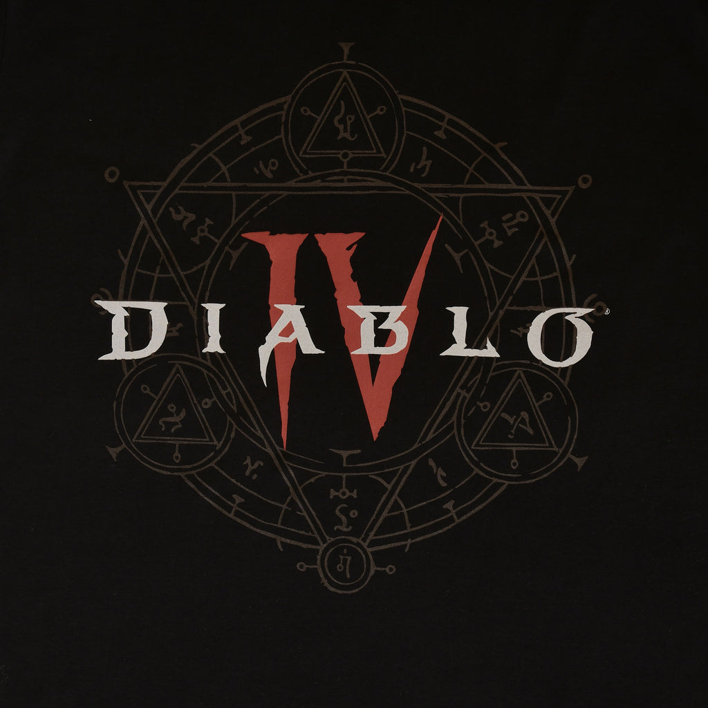 Immagine del prodotto Diablo IV - T-shirt nera con logo esagramma