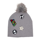 Product image Super Mario - Icons Beanie with Pom Pom Grey