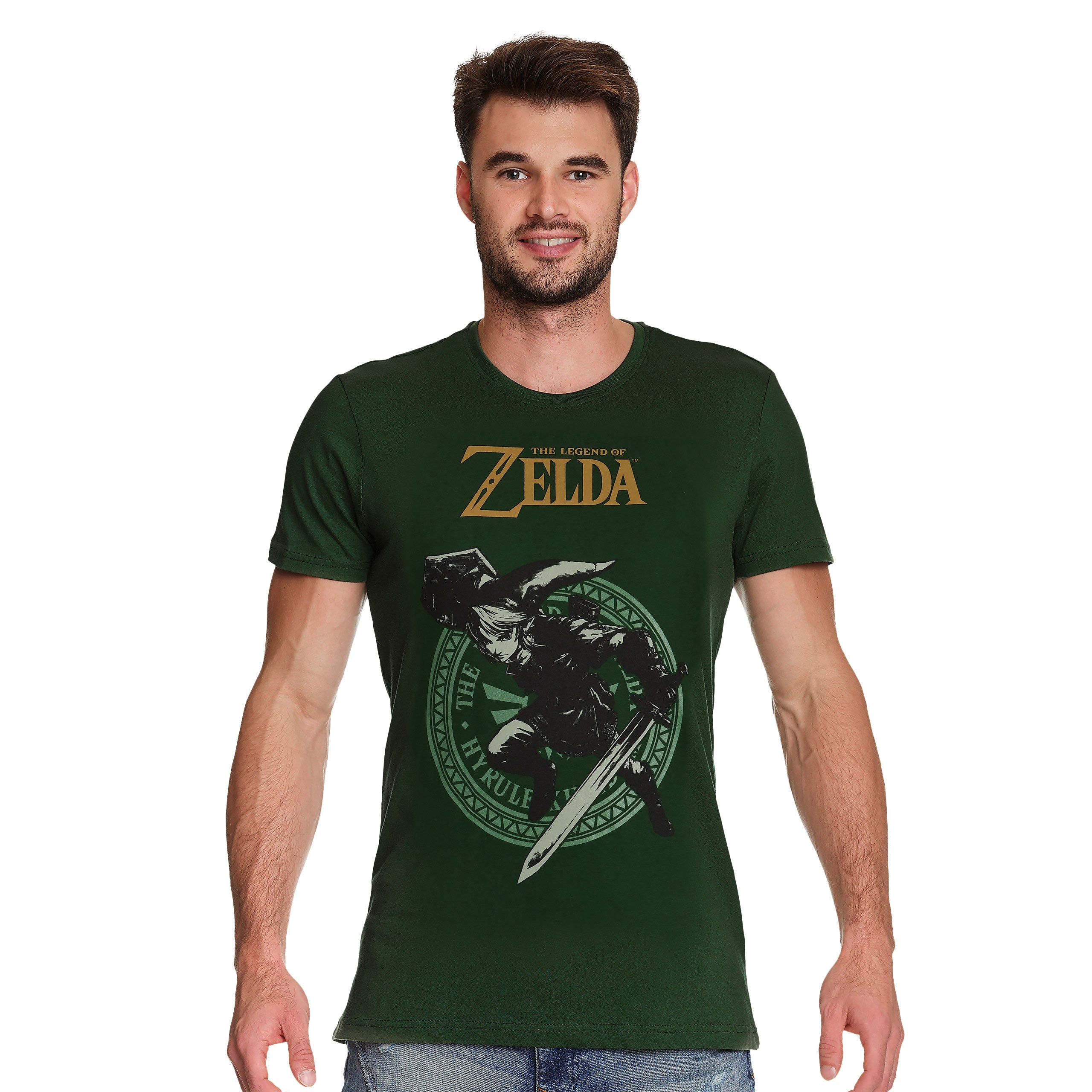 Immagine del prodotto Zelda - T-shirt verde con posa di Link