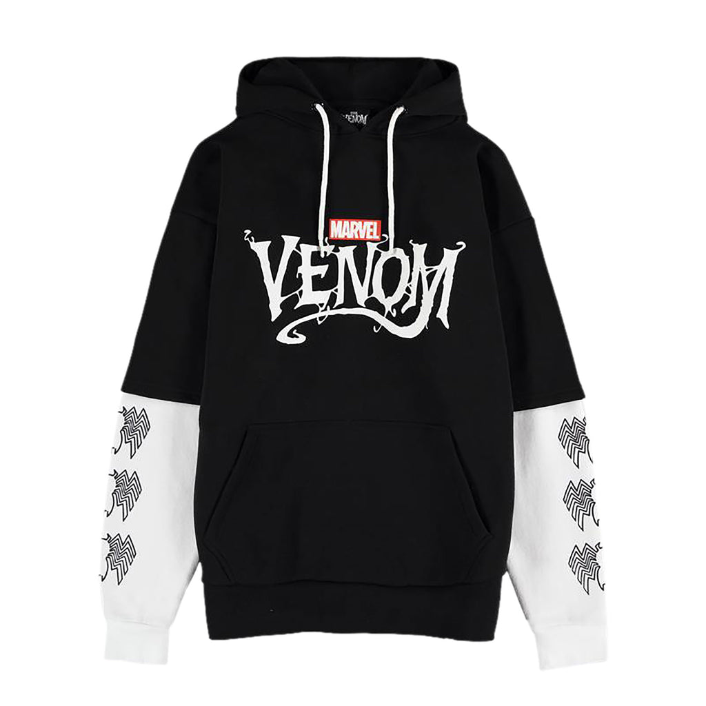 Immagine del prodotto Venom - Felpa con cappuccio nera e bianca con logo