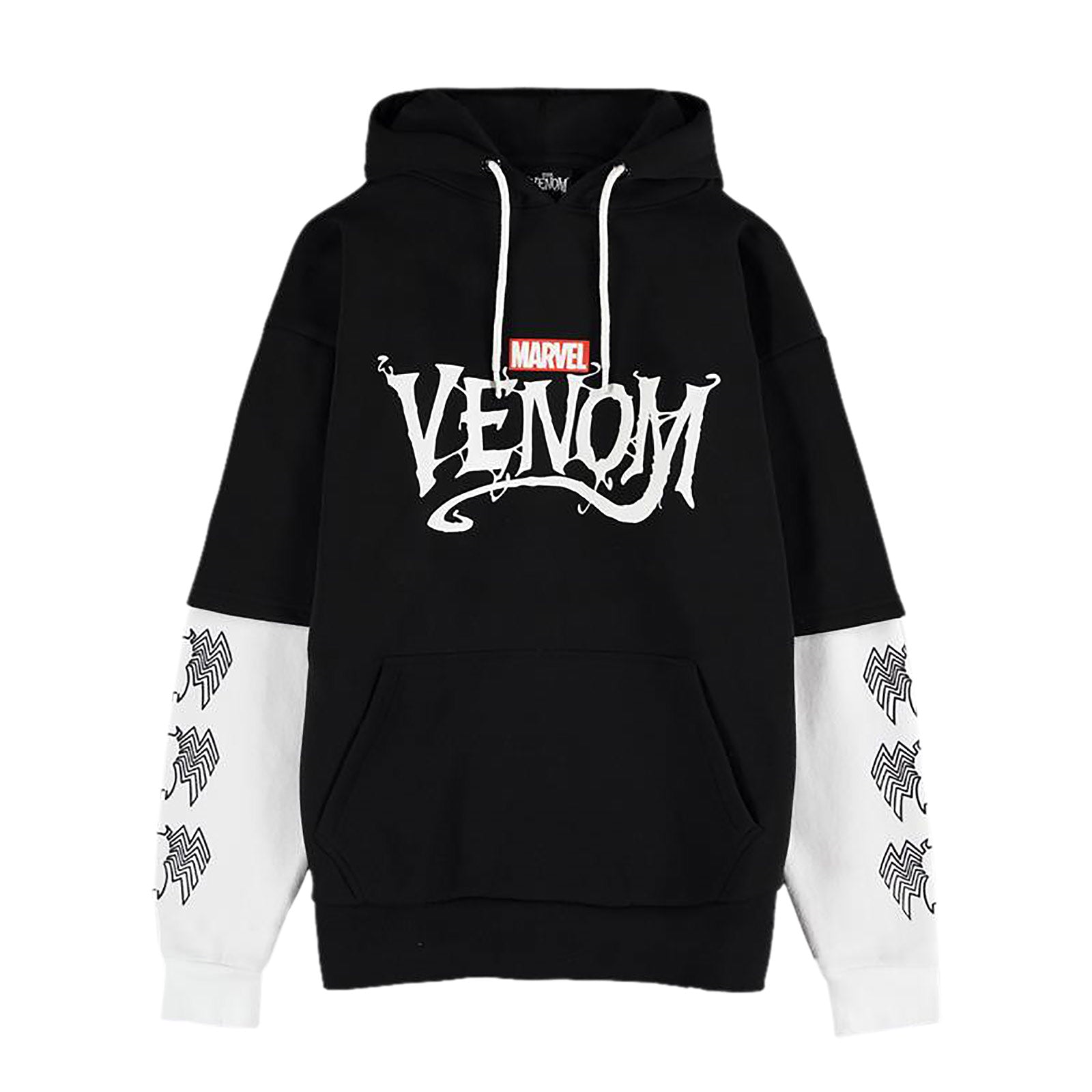 Immagine del prodotto Venom - Felpa con cappuccio nera e bianca con logo