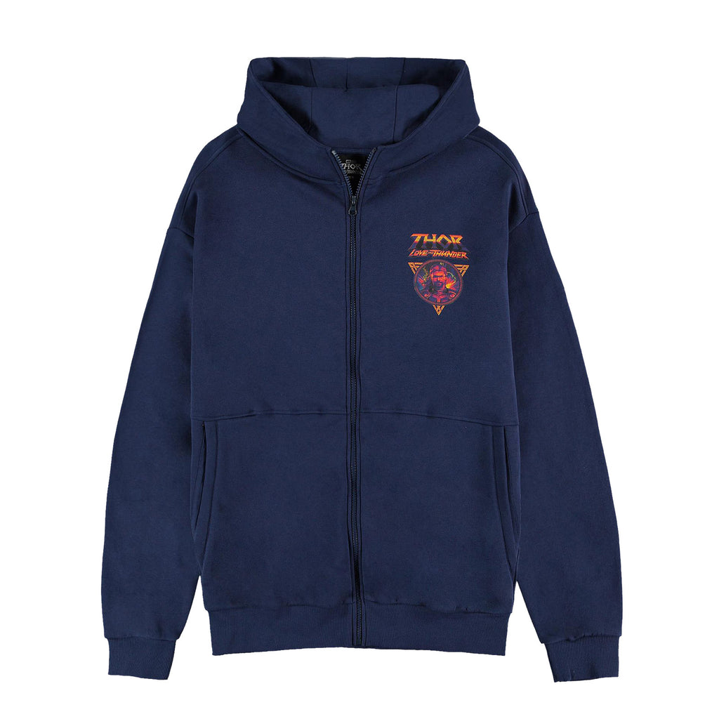 Immagine del prodotto Thor: Love and Thunder - Felpa con cappuccio blu con logo