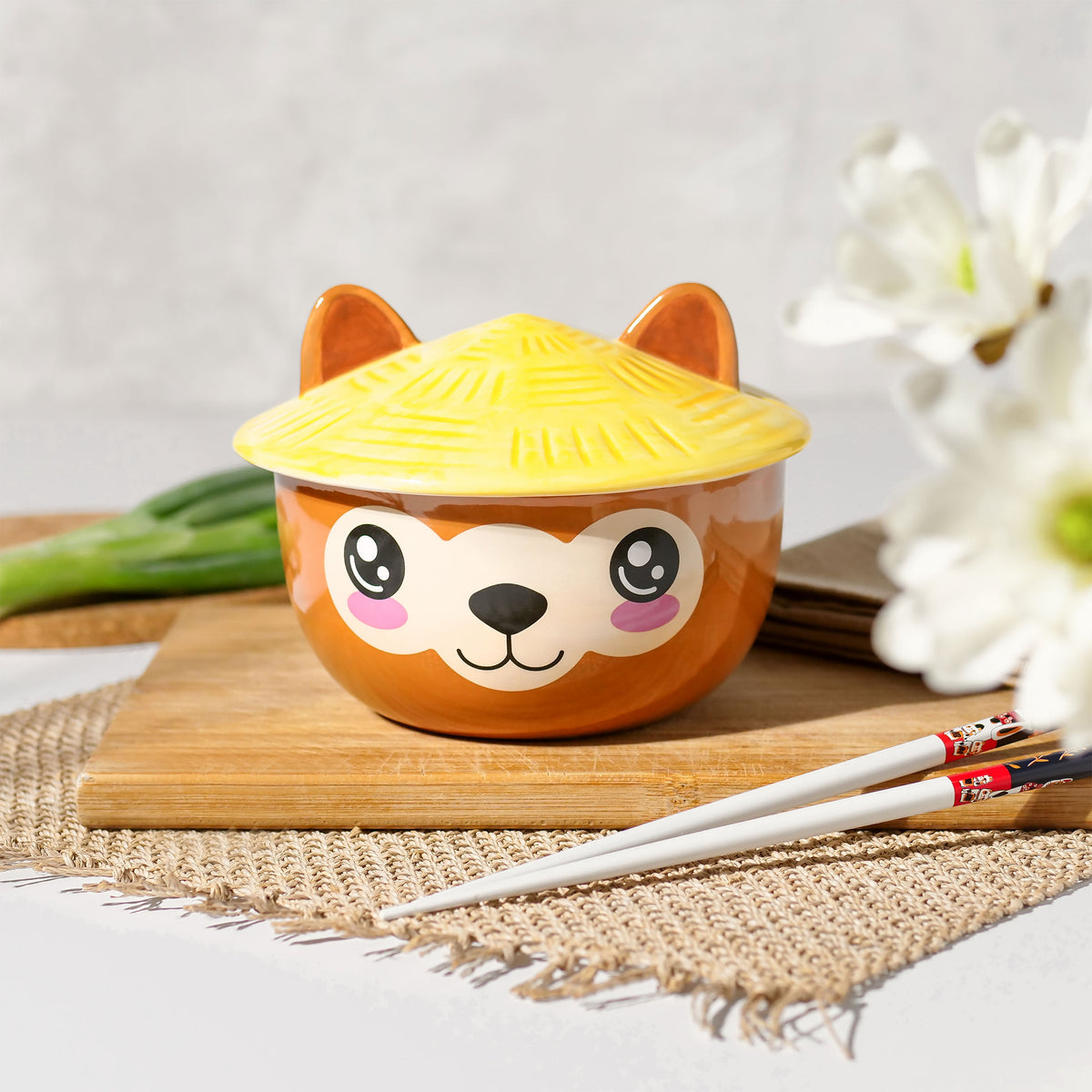 Immagine del prodotto Ciotola Kawaii di Alpaca con coperchio per fan di Anime