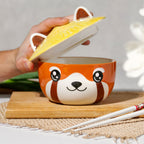 Immagine del prodotto Ciotola Kawaii del Panda Rosso con coperchio per fan dell'Anime