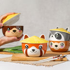 Immagine del prodotto Ciotola Kawaii del Panda Rosso con coperchio per fan dell'Anime