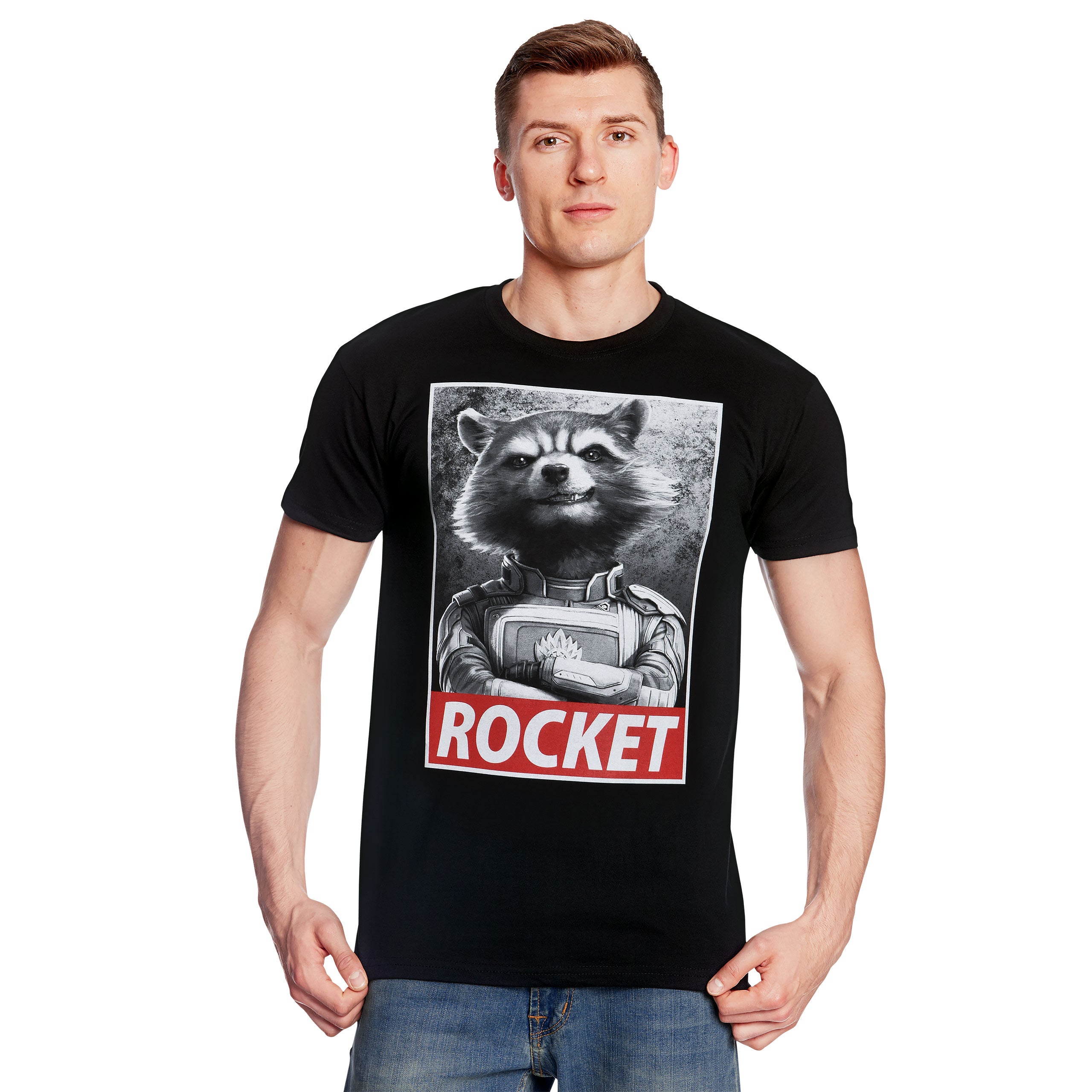 Immagine del prodotto T-shirt Rocket Raccoon nera - Marvel