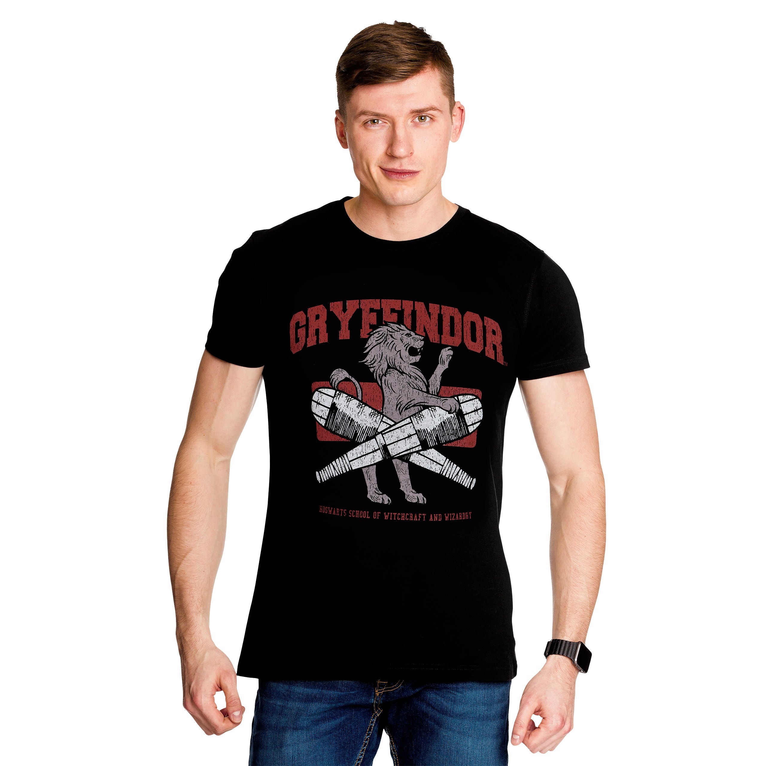 Immagine del prodotto T-shirt da college Quidditch di Gryffindor nera - Harry Potter