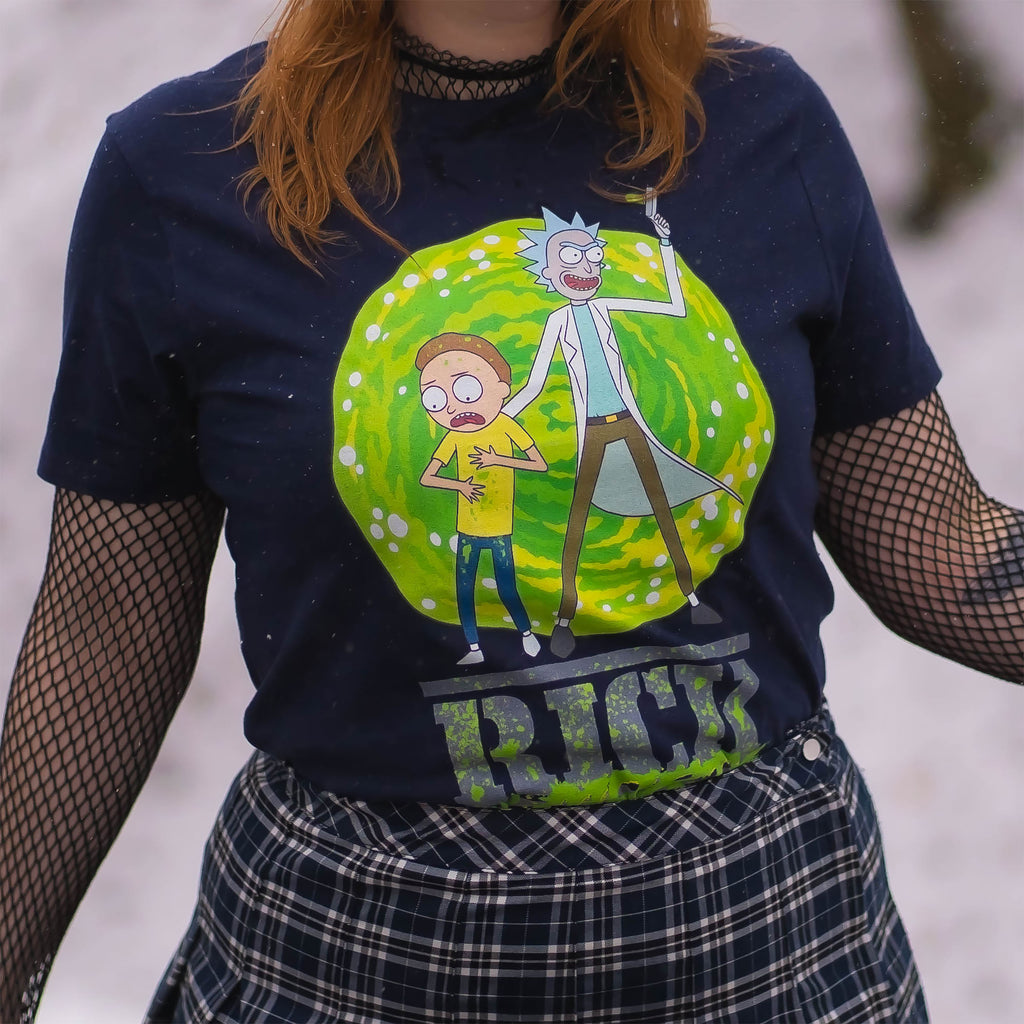 Immagine del prodotto Rick e Morty - T-shirt Portal blu