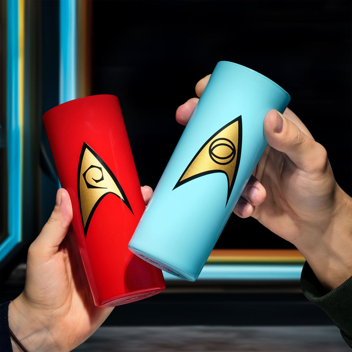 Immagine del prodotto Set di 5 bicchieri con distintivi della Flotta Stellare - Star Trek