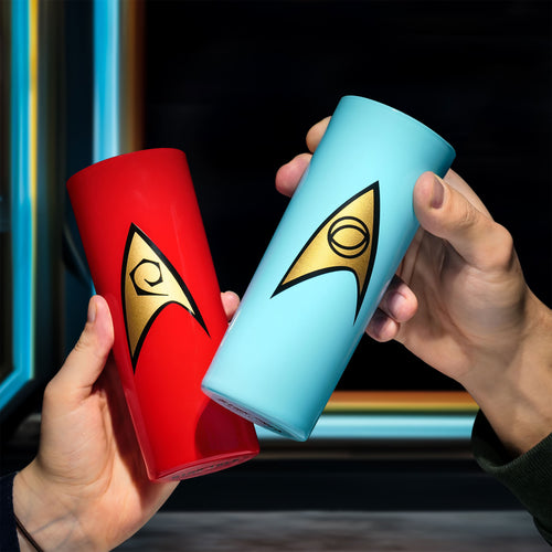 Immagine del prodotto Set di 5 bicchieri con distintivi della Flotta Stellare - Star Trek