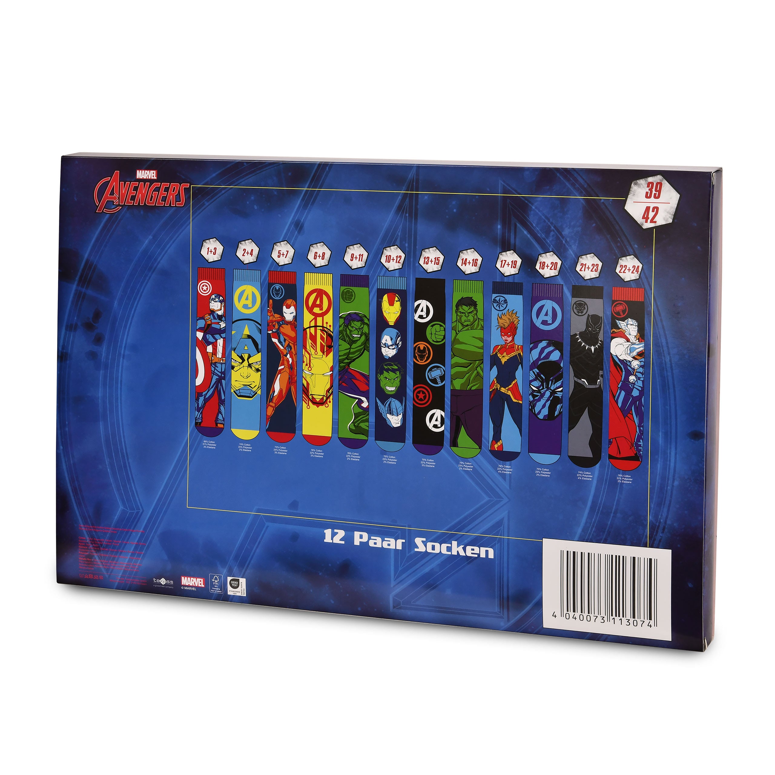 Immagine del prodotto Avengers - Calendario dell'Avvento di calzini