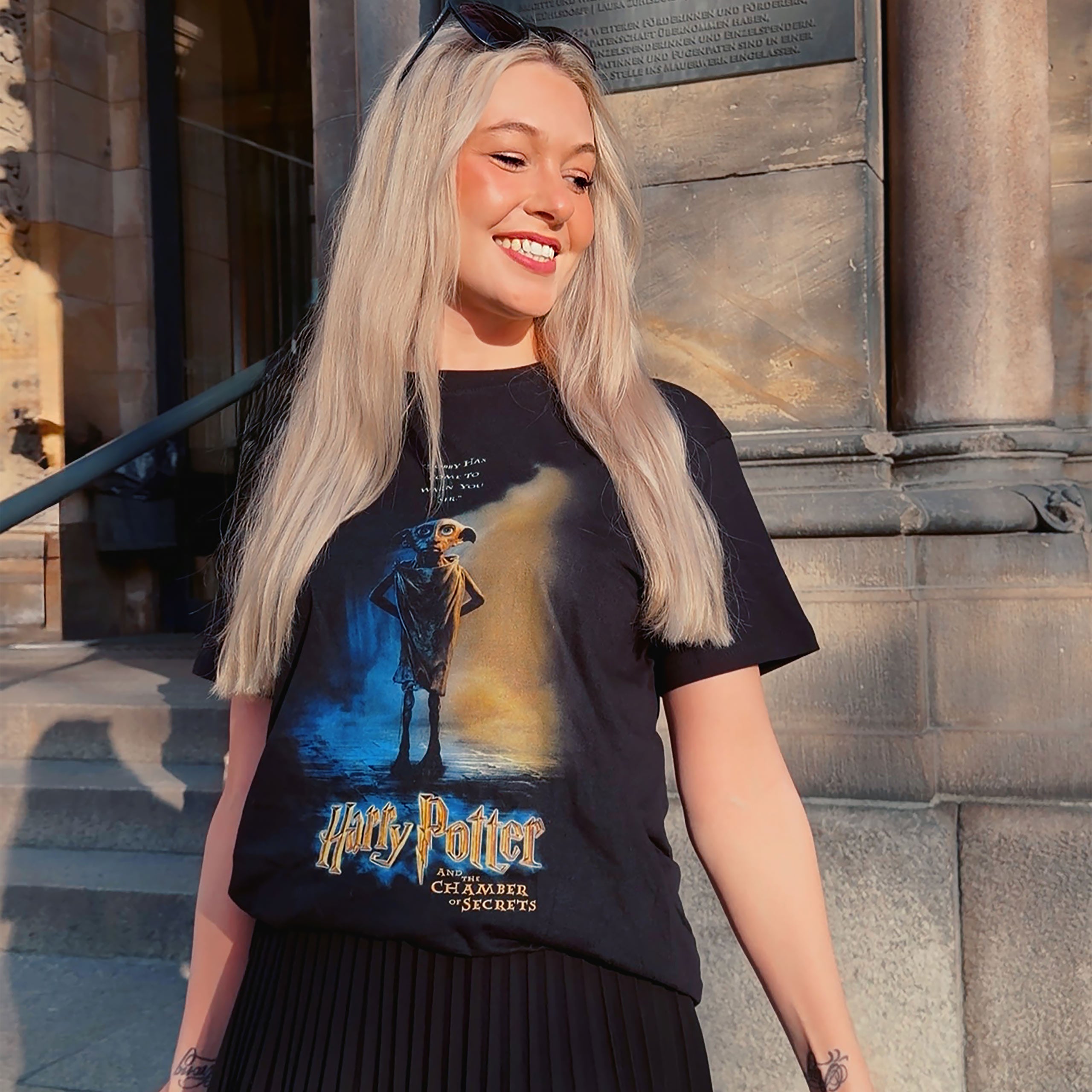 Immagine del prodotto Harry Potter - Maglietta nera con poster di Dobby