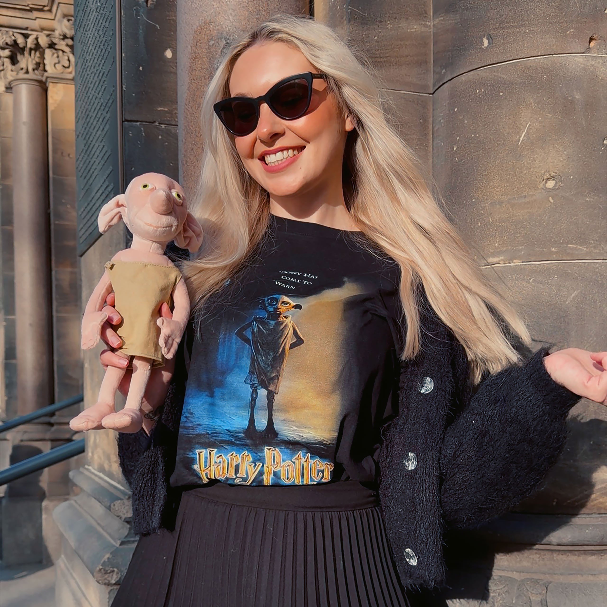 Immagine del prodotto Harry Potter - Maglietta nera con poster di Dobby