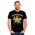 Immagine del prodotto T-shirt universitaria di Quidditch Hufflepuff nera - Harry Potter