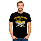 Immagine del prodotto T-shirt universitaria di Quidditch Hufflepuff nera - Harry Potter