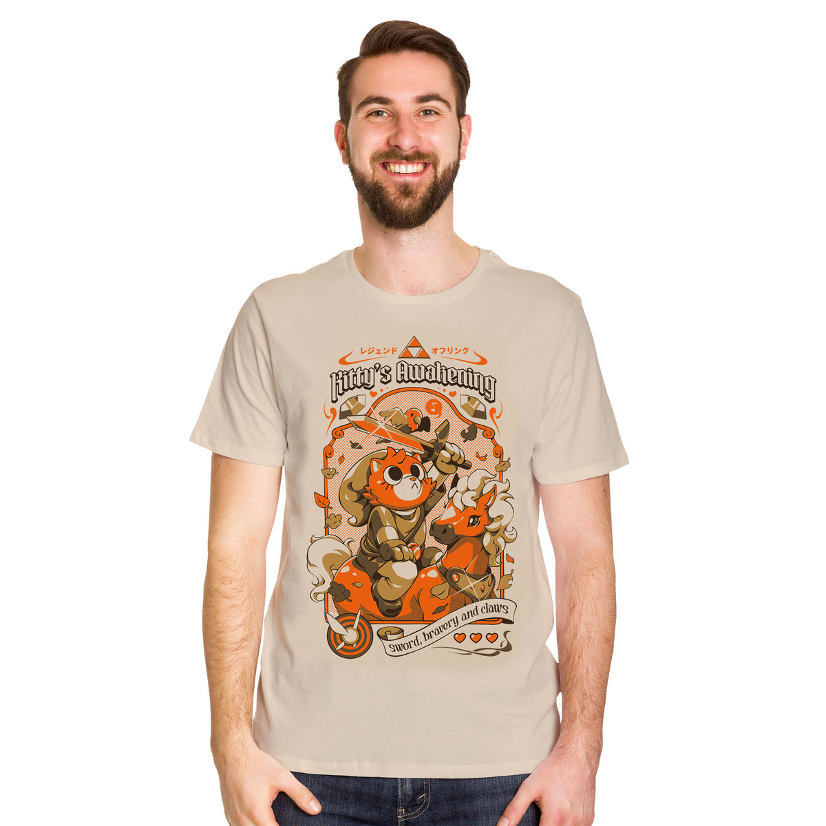 Product image Ilustrata - Kitty's Awakening T-Shirt beige