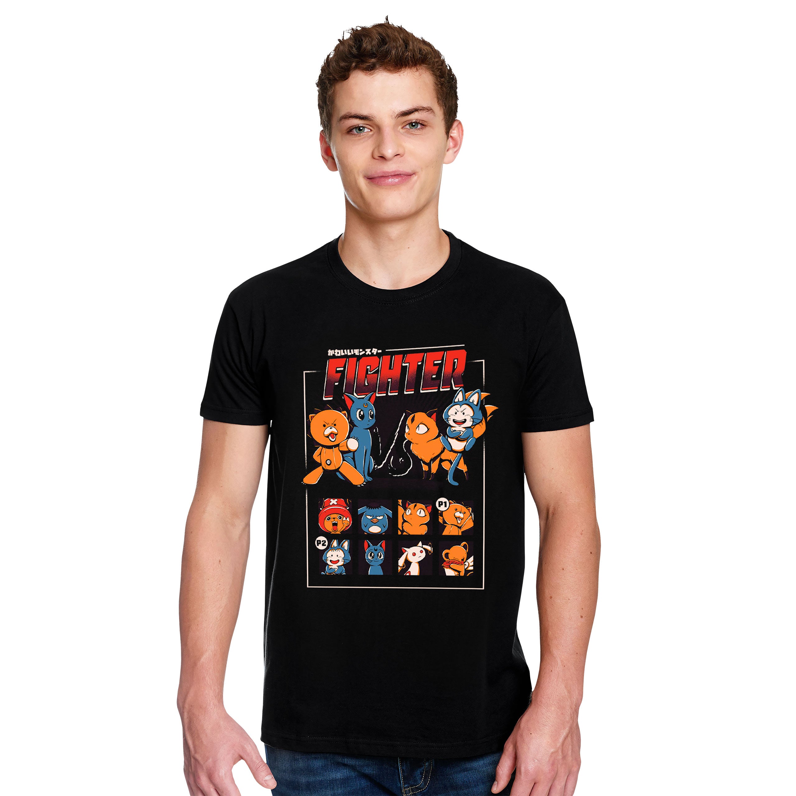 Immagine del prodotto Ilustrata - T-shirt Anime Fighter nera