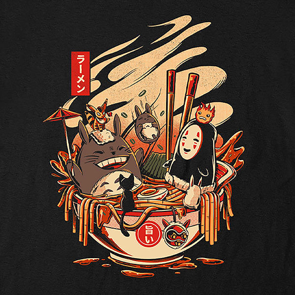 Immagine del prodotto Ilustrata - T-shirt nera per feste in piscina Ramen