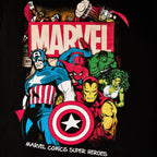 Immagine del prodotto T-shirt nera dei supereroi dei fumetti Marvel
