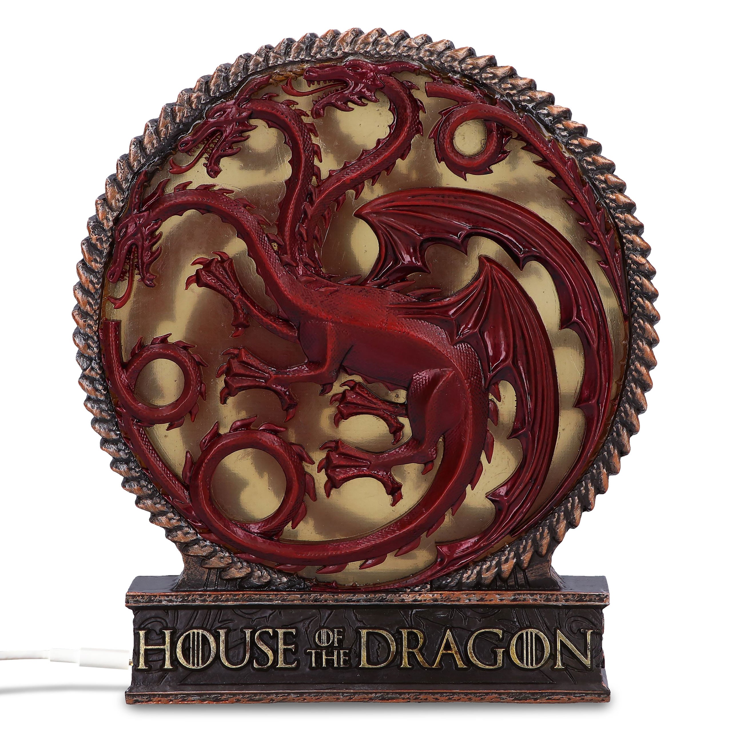 Immagine del prodotto Lampada da tavolo deluxe con stemma Targaryen - Casa del Drago