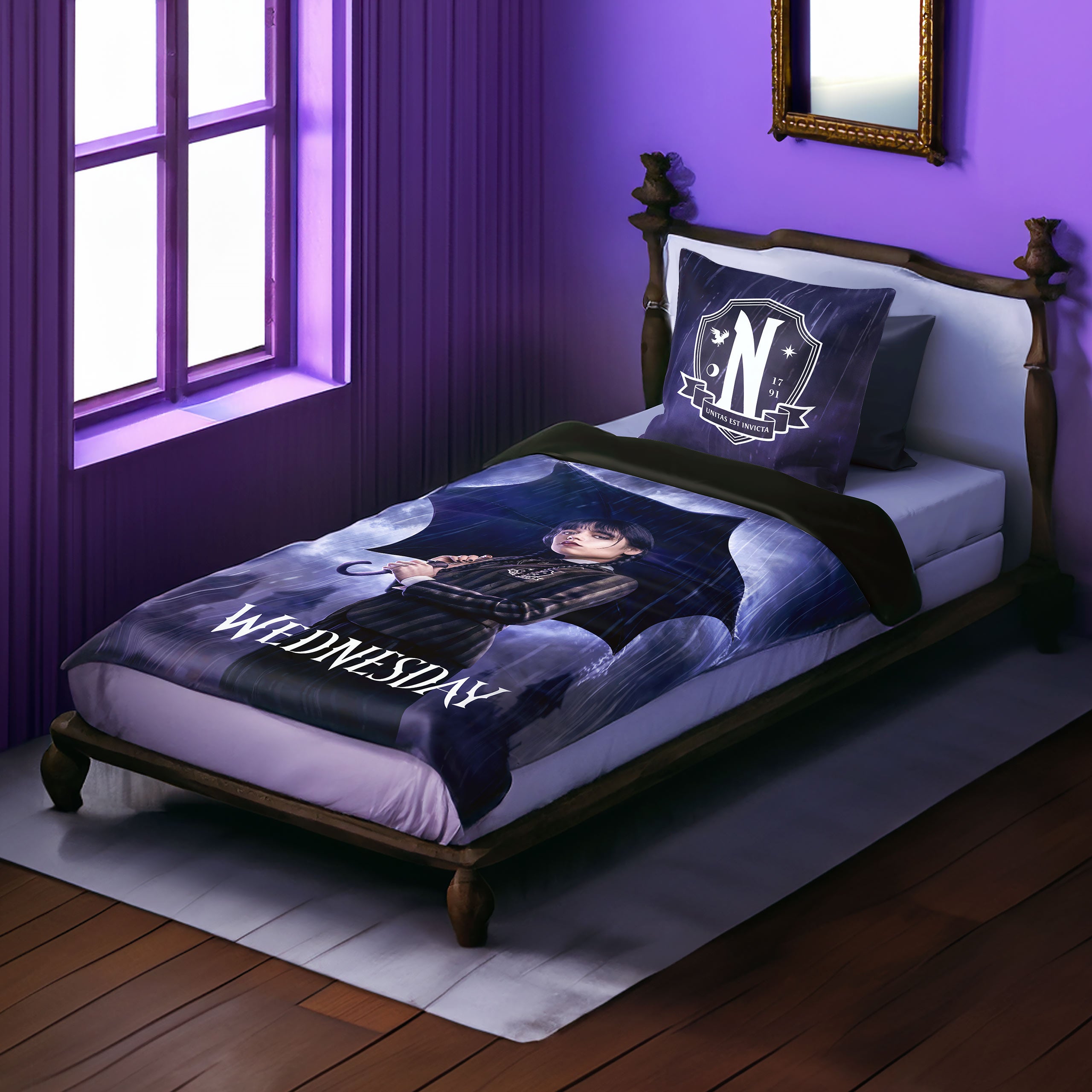 Immagine del prodotto Biancheria da letto Mercoledì - Nevermore Academy