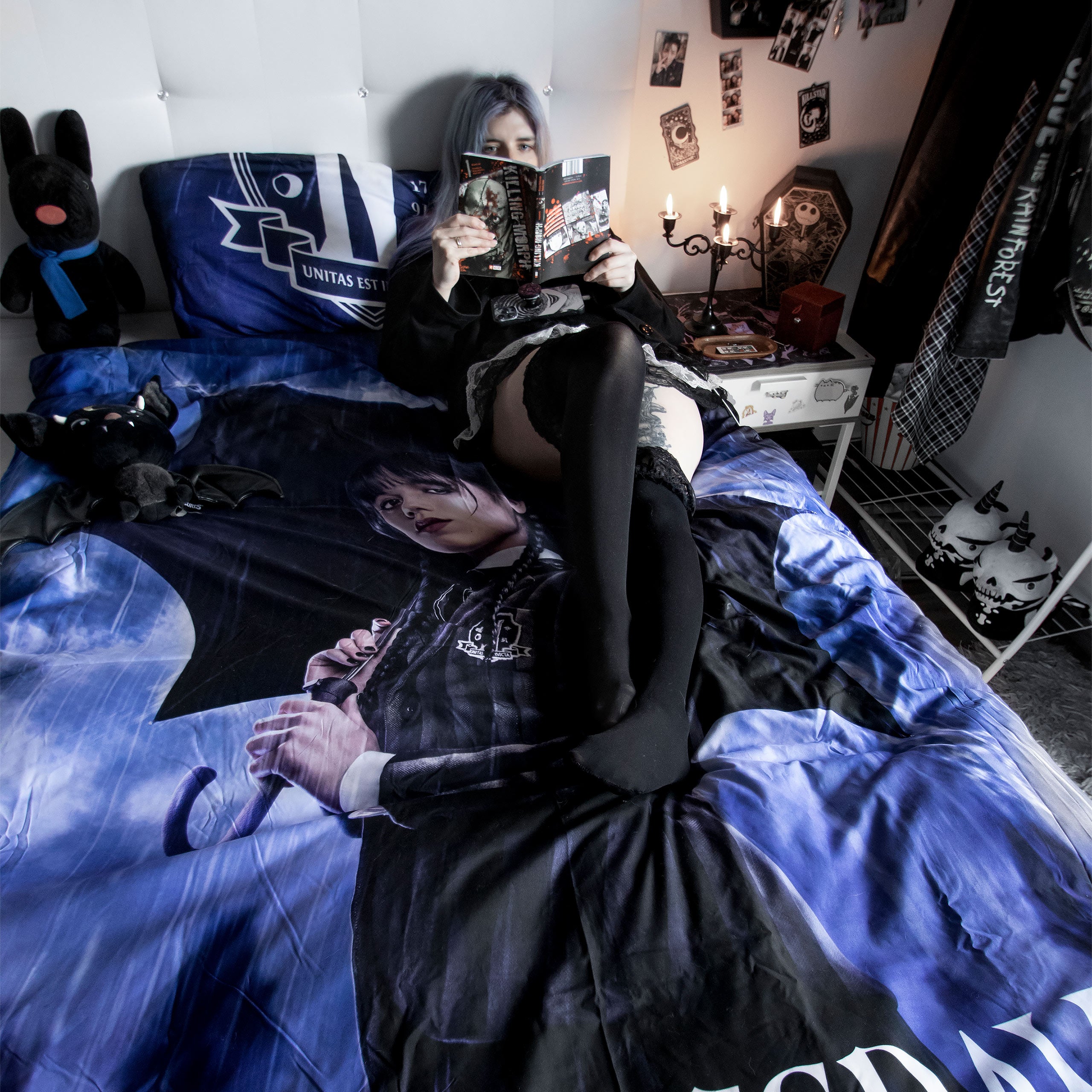 Immagine del prodotto Biancheria da letto Mercoledì - Nevermore Academy
